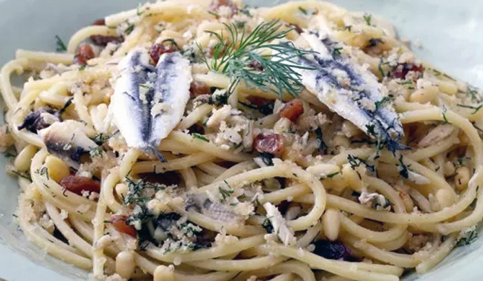 The History and Tradition of Bucatini with Sardines, Raisins, and Pine Nuts